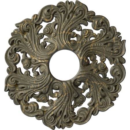 Ekena Millwork Orrington Medallion (Canopies up to 4 3/4"), 19 5/8"OD x 4 3/4"ID x 1 3/4"P, Witch Hazel Crackle CM19ORWHC